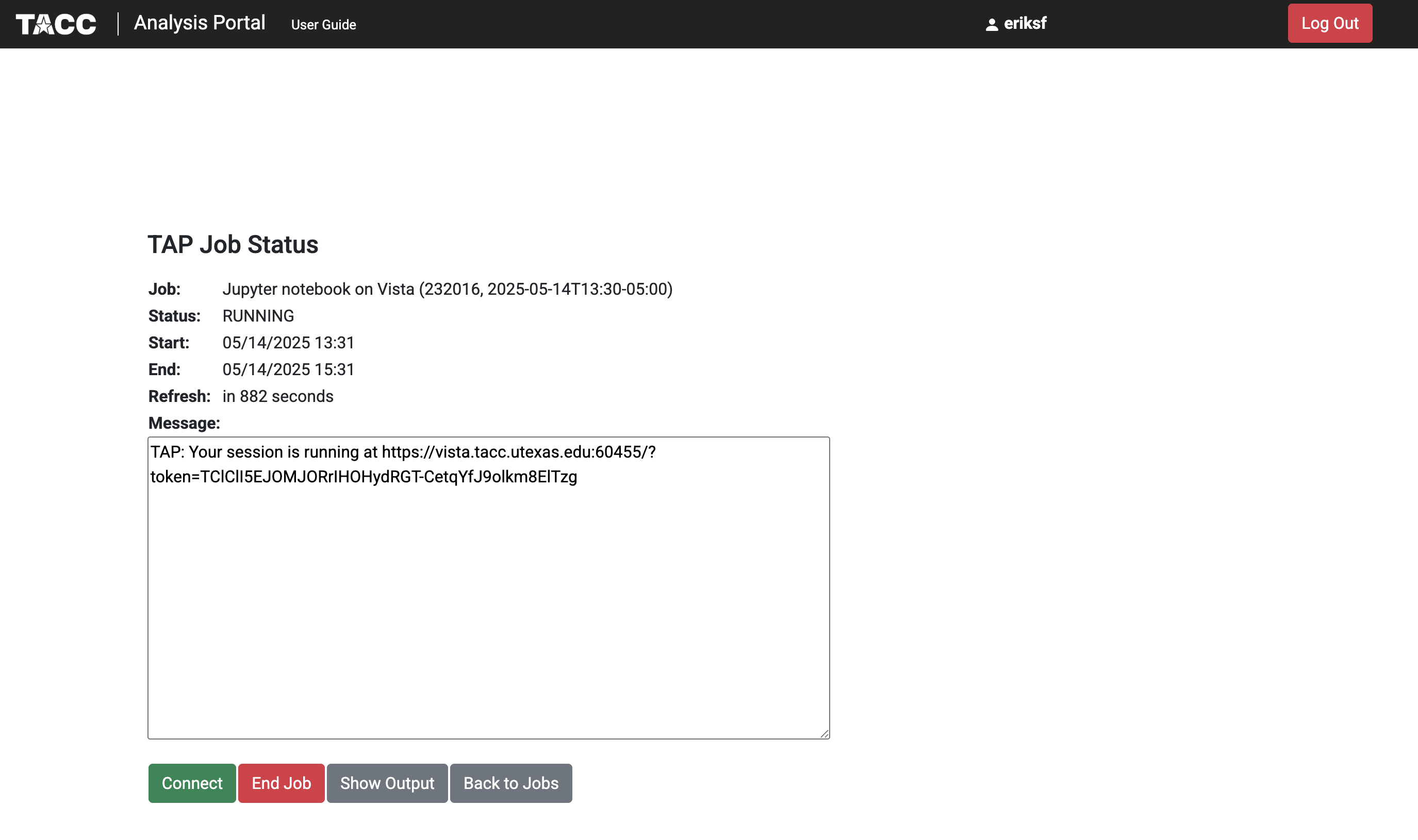 Figure 2 Submitting a job through TAP