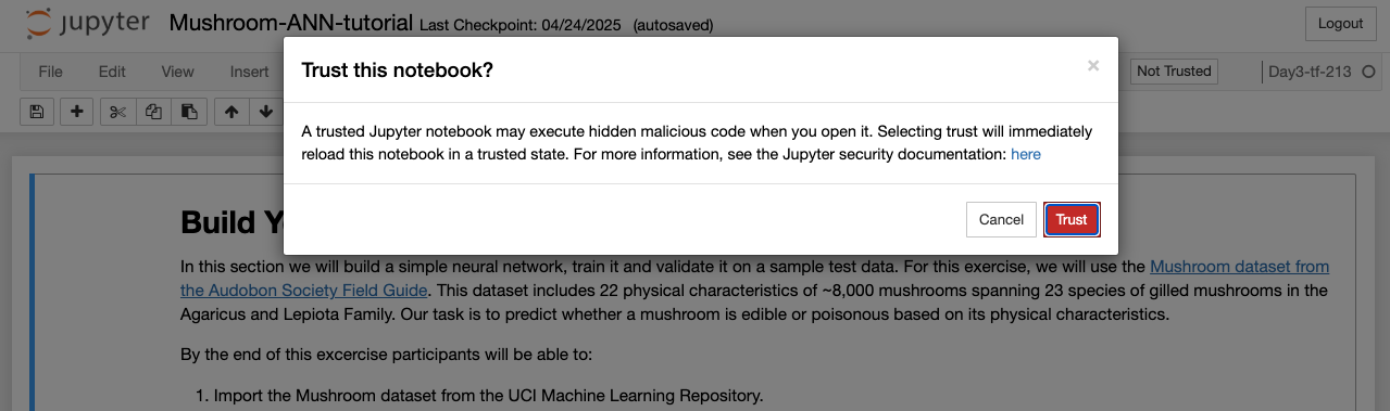 Figure 5 Kernel trusting confirmation