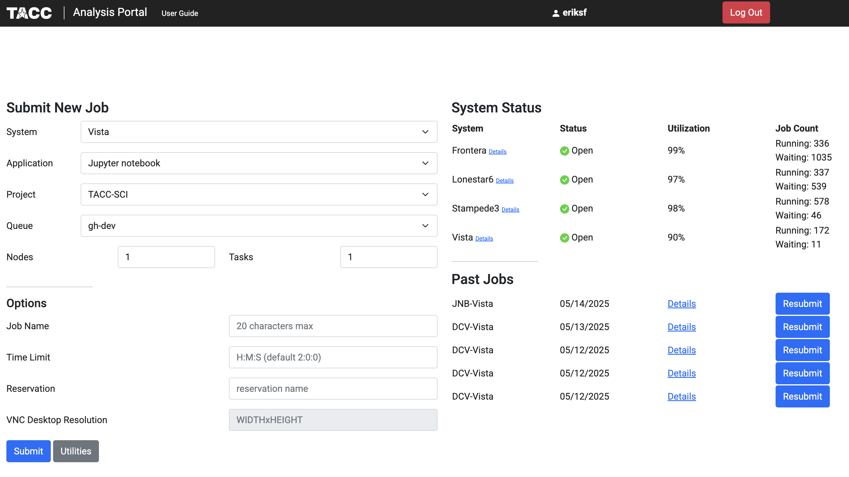 Figure 1. Submitting a job through TAP